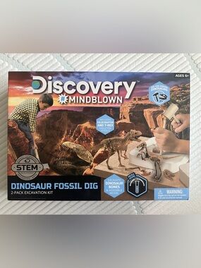 Discovery Mindblown Dinosaur Fossil Dig Kit - Brown, Blue, Tan